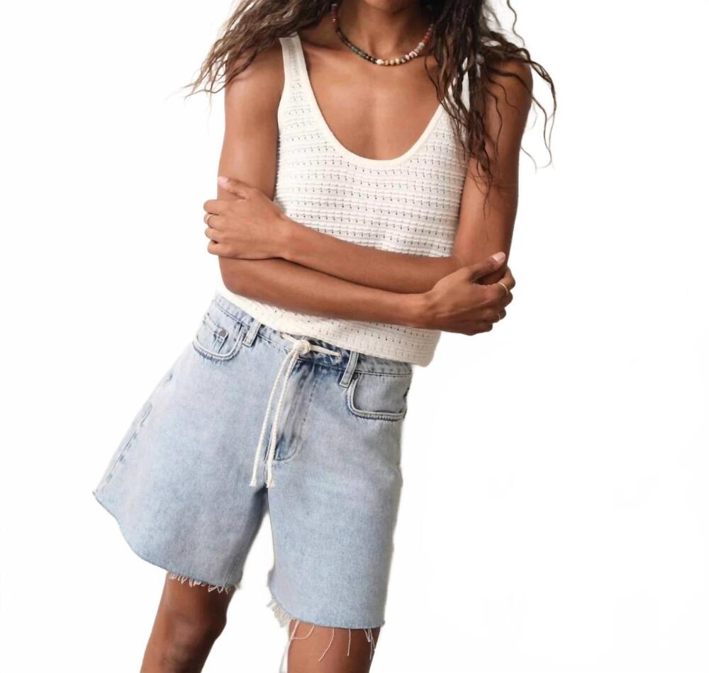 NEW MARINE LAYER siena sweater tank top in antique white